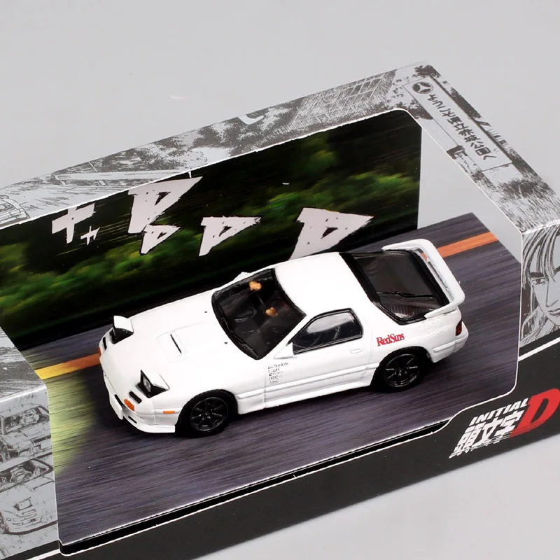 1/64 스케일 마즈다 RX7 FC3S FD3S 레드 썬즈 Efini RX-7 유형 RS 자동차 모델 타카하시 케이스케 다이캐스트 및 장난감 차량 취미 일본 HJ64
