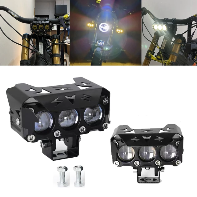 2 pièces 60W Led phares de travail pour Moto universel Moto projecteur LED  Moto phare auxiliaire 12V 24V voiture lampe - AliExpress