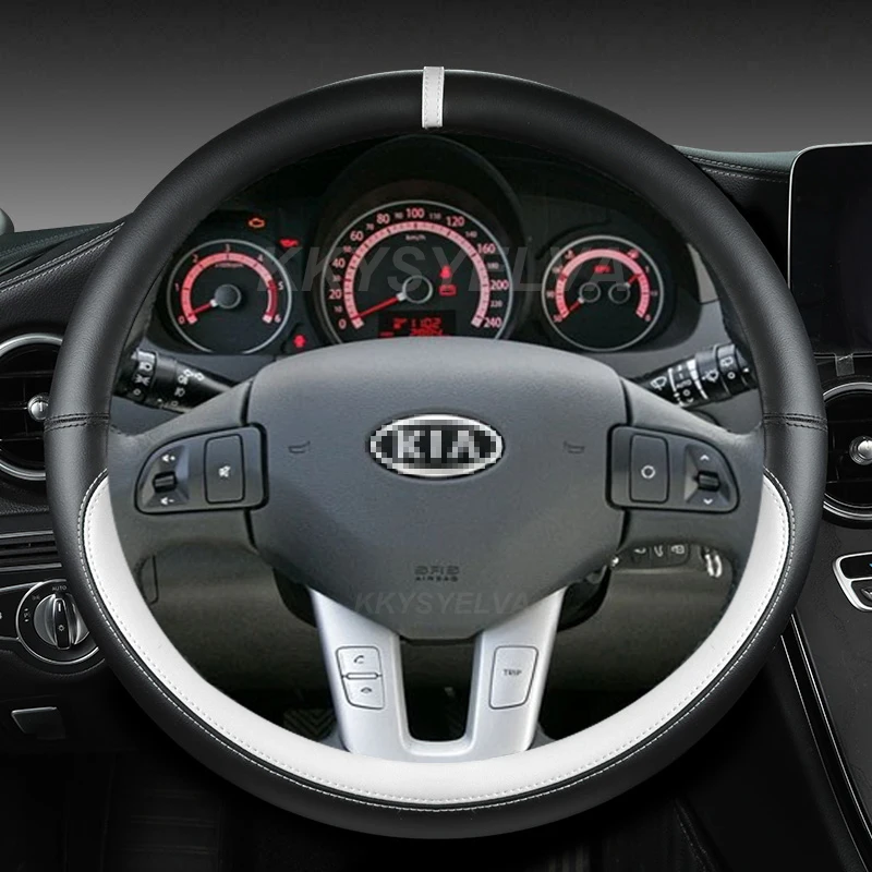 Microfiber Leather Car Steering Wheel Cover For Kia Sportage 3 2011