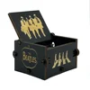 Creative Wooden Hand cranked Music Box Black Series Music Octave Box Movement Wooden Octave Box Music Box 5