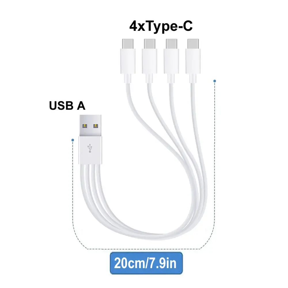 Versatile 6-in-1 Charging Cable with Micro USB and Type C Connections