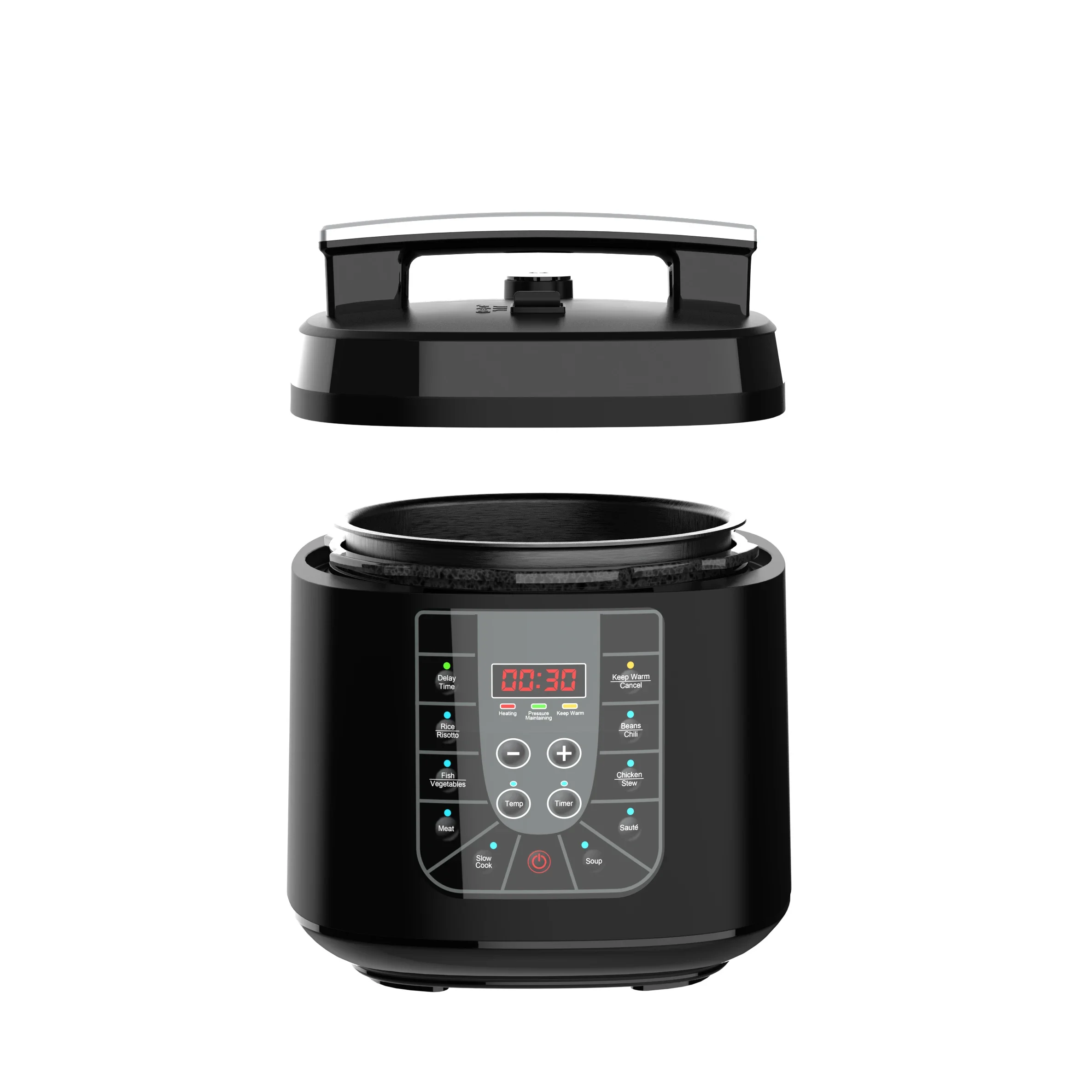 YBW610 Customizable-colorsHousehold-capacity 0-70KPA Uncoated Intelligent Kitchen Electric Pressure Cooker With Air Fryer