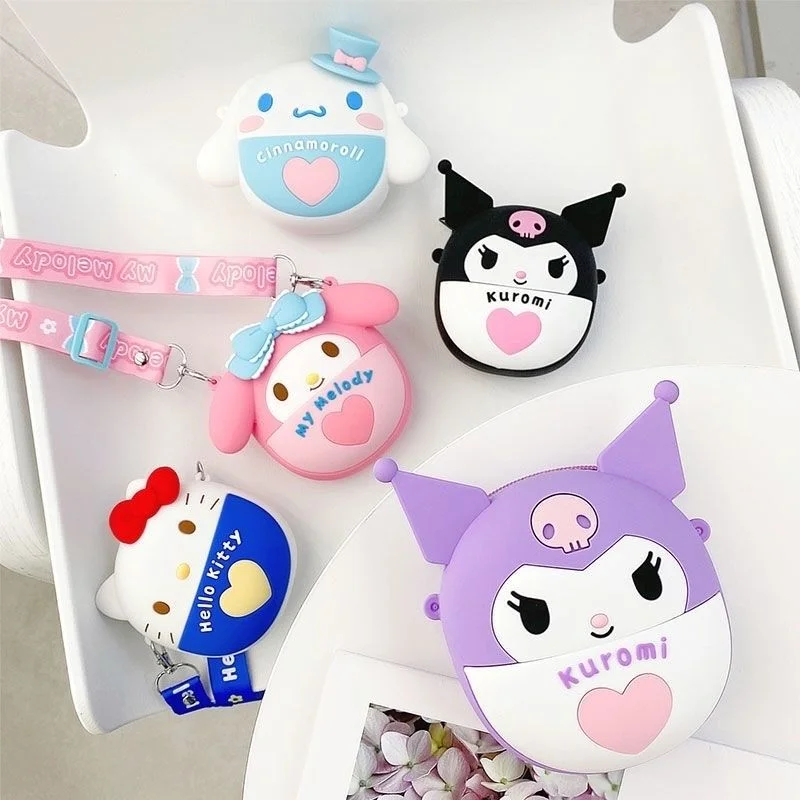 

Kawaii Sanrioed Anime Cartoon seriesCinnamoroll HelloKitty mymelody cute Fashion Digital Satchel One-shoulder Storage Sachet