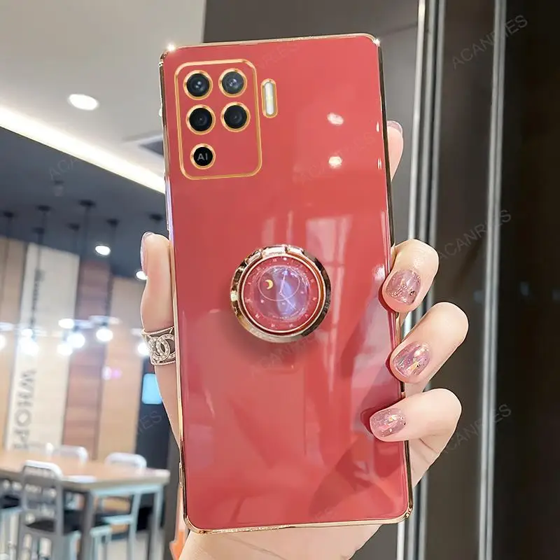 Luxury Plating Ring Holder Stand Silicone Back Cover