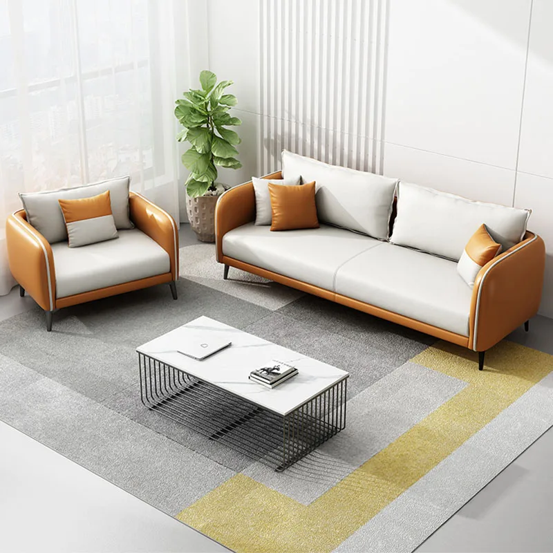 Accent Corner Office Sofas Leather Individual Recliner Modern Floor Luxury Office Sofas Nordic Bureau Meuble Furniture