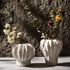 CAPIRON Pumpkin Shape Vase Ceramic Flowerpot Home Living Room Interior Decoration Accessories Office Shelves Accessories Table 1