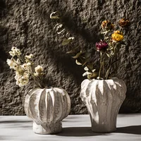 CAPIRON Pumpkin Shape Vase Ceramic Flowerpot Home Living Room Interior Decoration Accessories Office Shelves Accessories Table 1