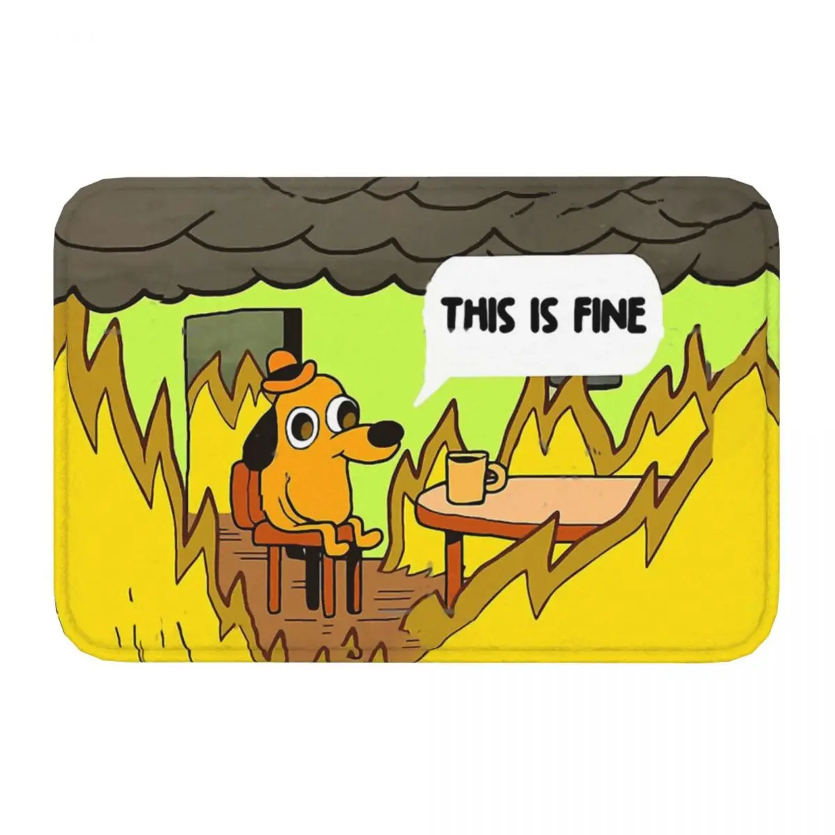 Bitcoin Cryptocurrency Miners Meme Room Mat This Is Fine Dog Fire Meme  Doormat | eBay Australia