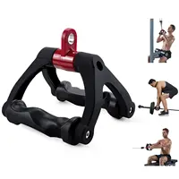 Ergonomics V-Shaped Rowing Bar 360°Rotating V-Handle Biceps Triceps Back Workout T-bar Row Handle LAT Pull Down Cable Machine 1