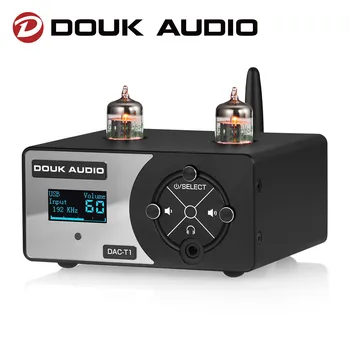 Douk Audio HiFi 진공관 USB DAC 블루투스 5.0 수신기, S/PDIF D/A 오디오 변환기, 헤드폰 앰프, 24 비트, 192KHz, JAN5654