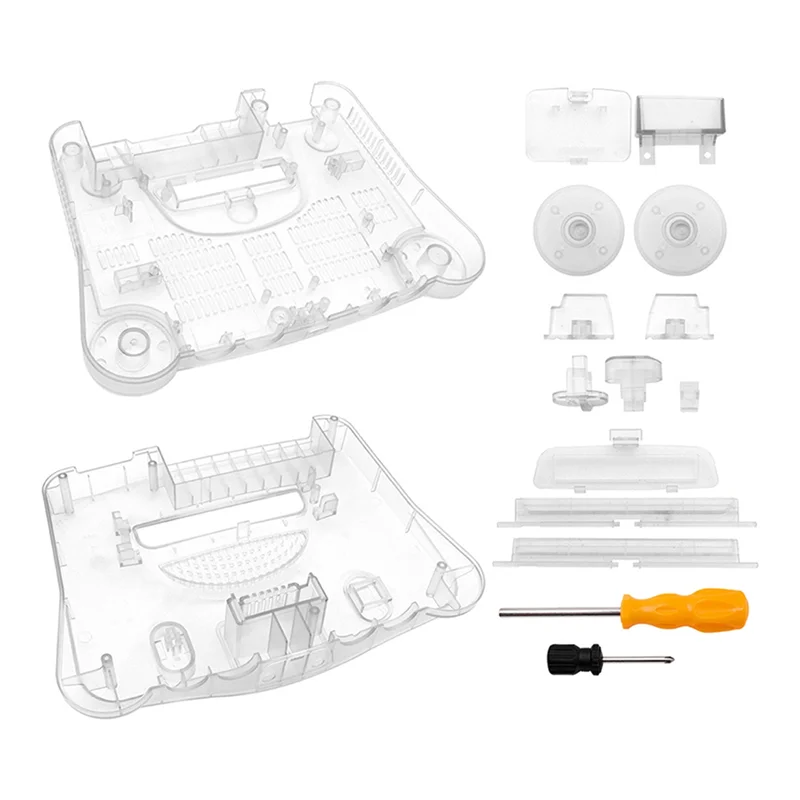 

Сменный пластиковый корпус полупрозрачный фотографический совместимый с игровой консолью N64 в стиле ретро прозрачная коробка (прозрачная)