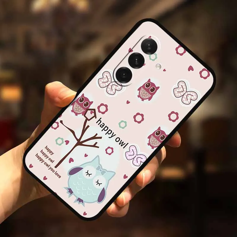 3D Flower Soft Relief Emboss Silicone Back Cover TPU Protector