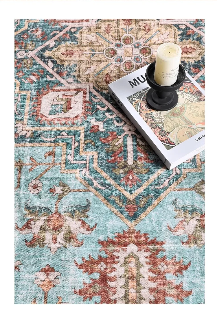 Retro Persian Type Rug Bohemian Living Room Decorative Carpet Comfortable Soft Bedroom Rug Non Slip Machine Washable Carpets 양탄자