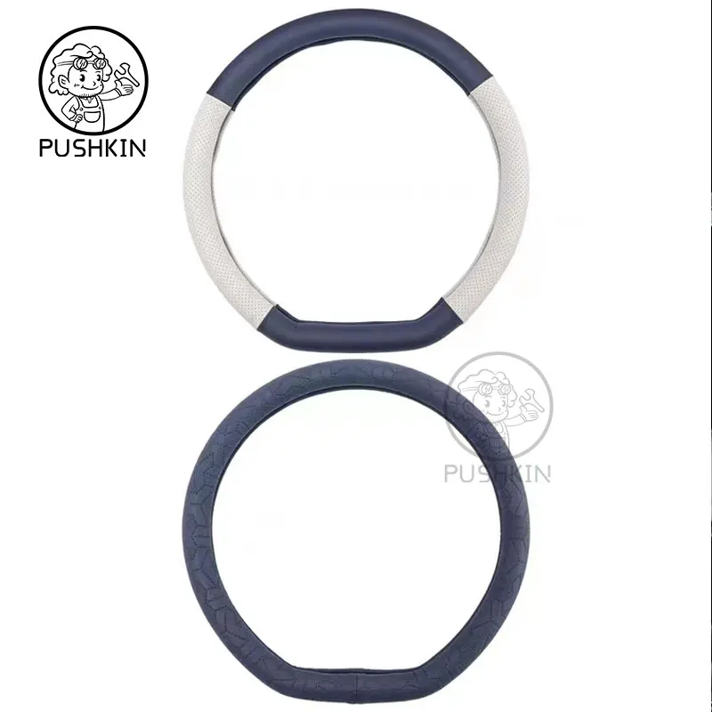 Automobile Leather Hand Sewn Steering Wheel Cover For BYD ATTO 3  Accessories 2022-2023 Interior Protection Decoration