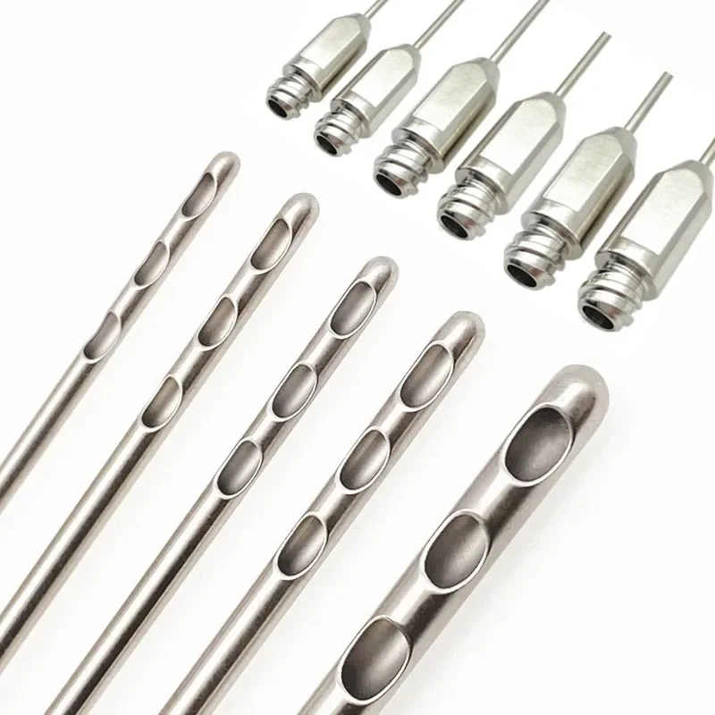 Three Hole fat harvesting cannula for stem cells liposuction cannula fat transfer needle 1pcs plastic surgery tool small needle