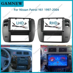 9 Inch Car Frame Fascia Adapter For Nissan Patrol V5 Y61 1997-2004 Android Radio Dash Fitting Panel Kit