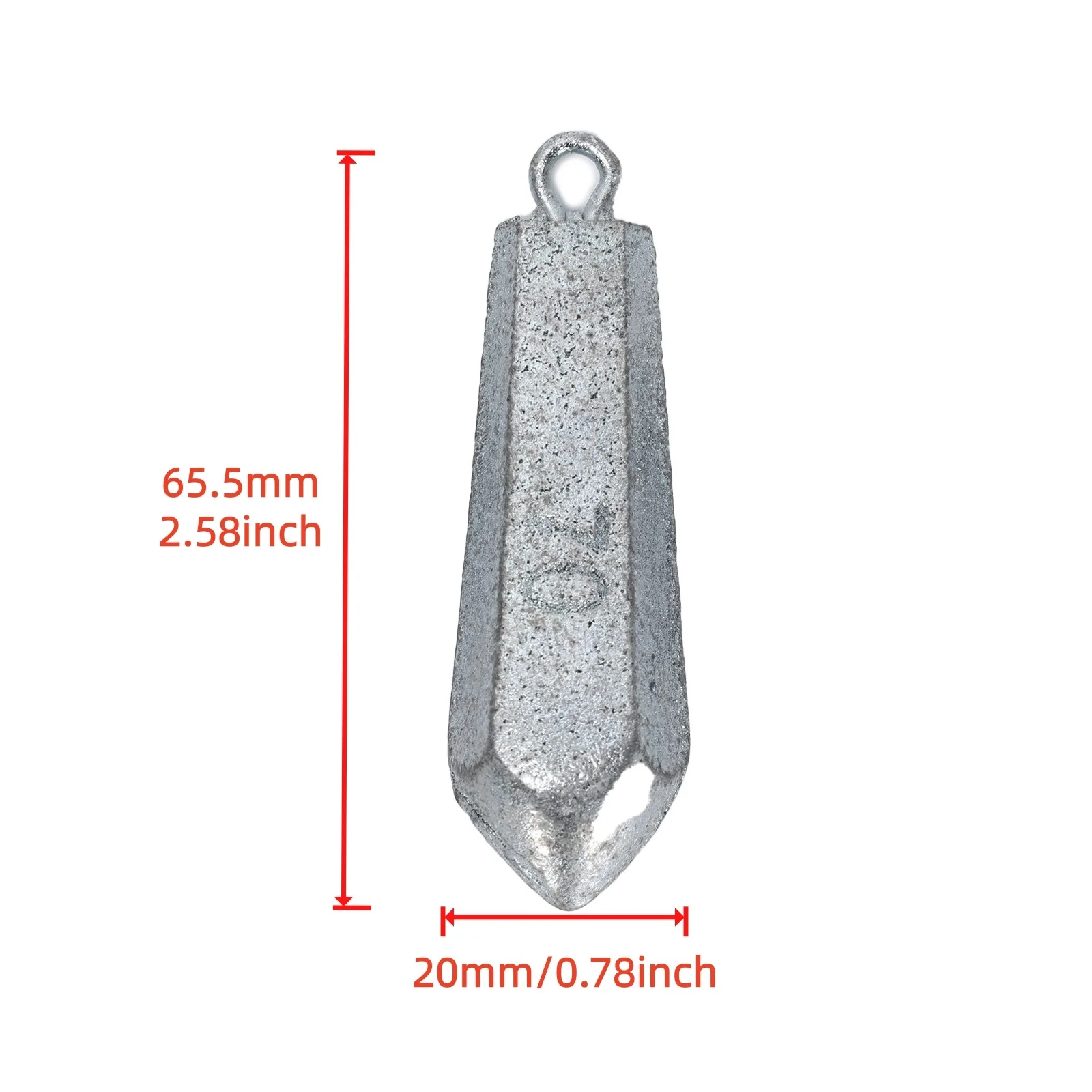 루이무 8개입 70g/2.5oz 눈물방울 모양 육각형 드롭샷 낚시 추/뱅크 싱커 바닷물/민물 낚시용