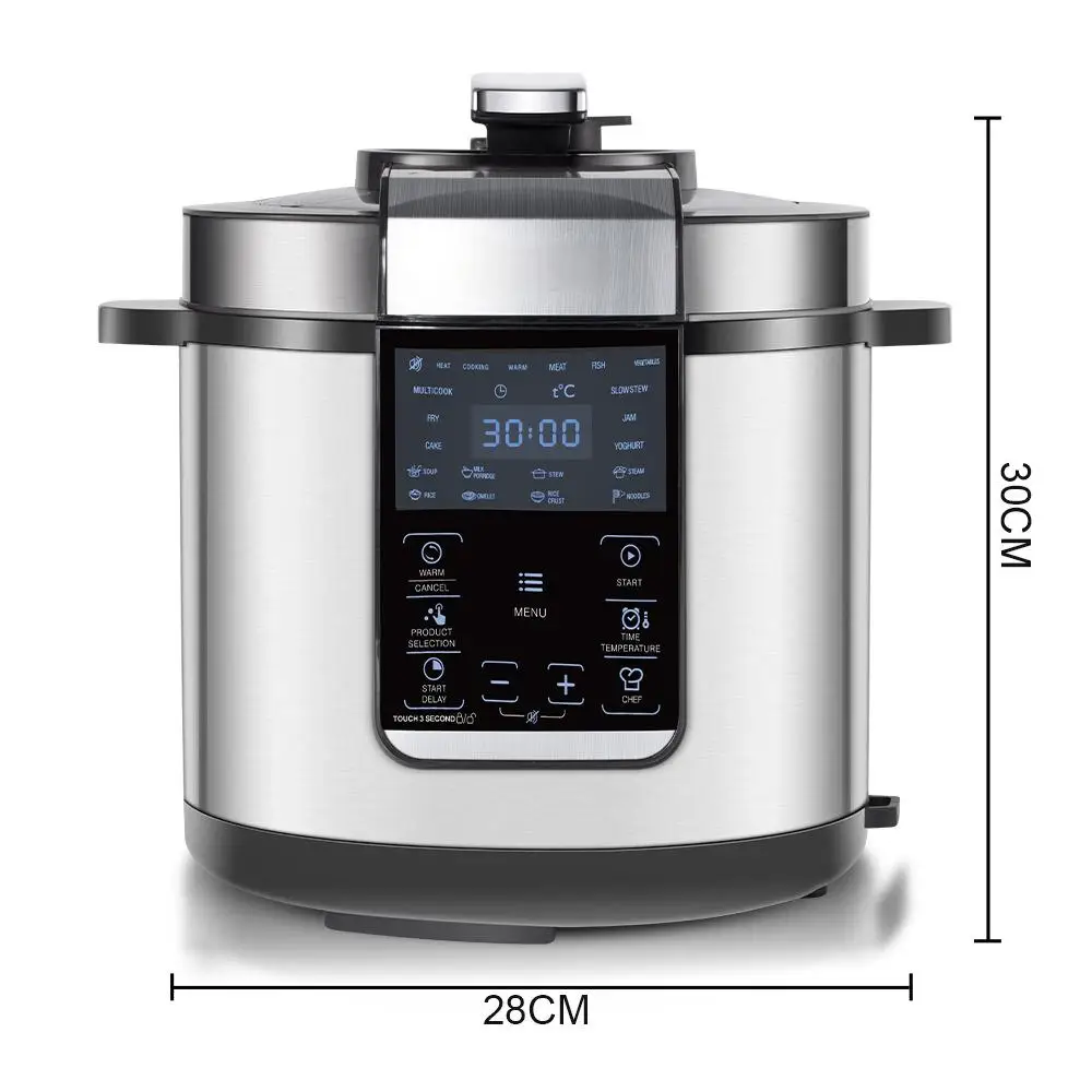 Multifunction Reserved Timing Smart Touch Screen 6L 7L  Electric Pressure Cooker 6
