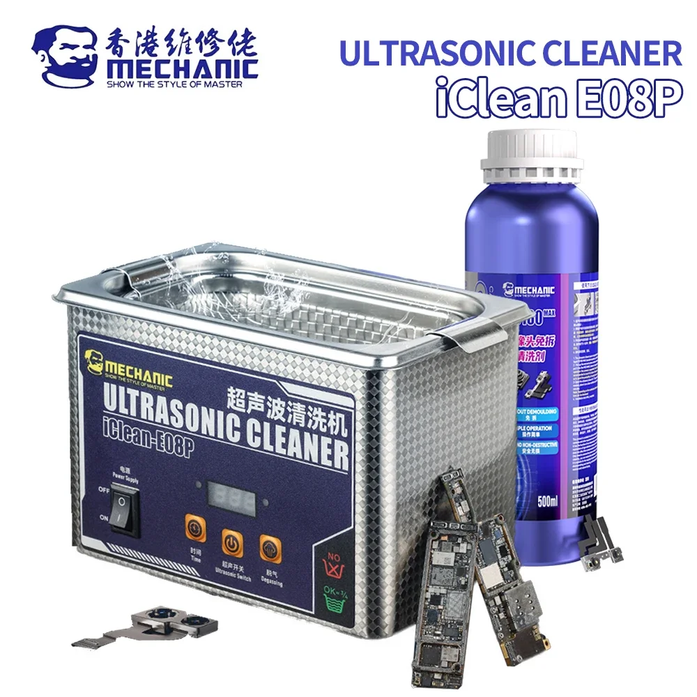 MECHANIC IClean E08P Ultrasonic Cleaner for Mobile Phone Repair