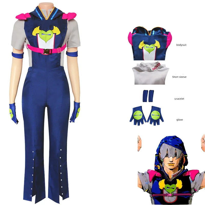 

Jodio Joestar Cosplay Fantasia Anime JoJo's Bizarre Adventure 9 The JOJO Lands Costume Disguise Unisex Disfraz Halloween Cloth