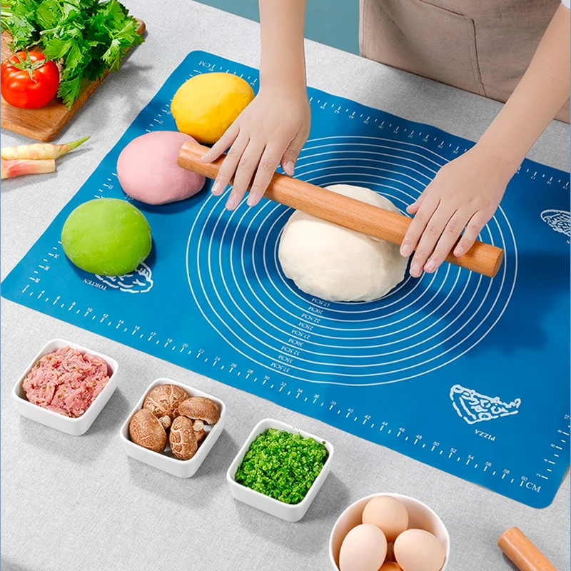 Silicone Baking Mat Pizza Dough Maker Pastry Kitchen Gadgets Cooking Tools  Utensils Bakeware Kneading Accessories Lot