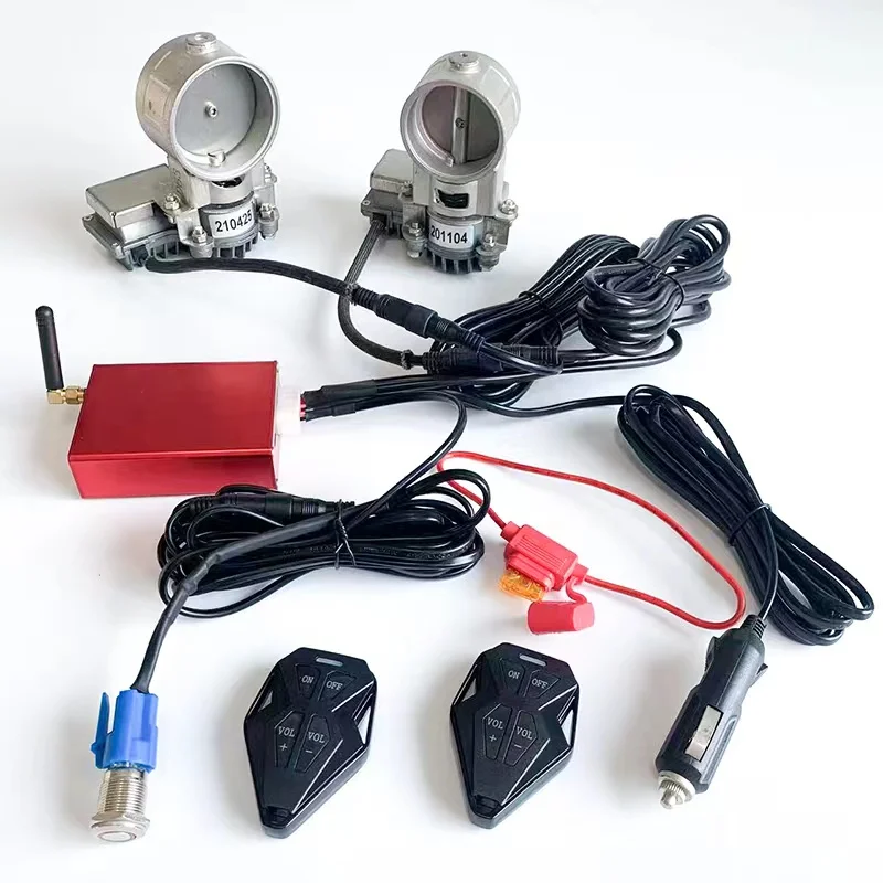 Car Exhaust Sound Effects 2 Valves System Sound Changed Remote Controller Switch Adjustable Kit exhaust sound valve kit