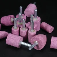 1pc 6mm Shank Red Corundum Conical Grinding Head Polishing Head Wheel Head Abrasive Mounted For Polishing Grinding Rust Removal