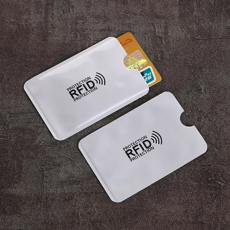 Credit Bank Card Sleeves RFID Blocking Aluminum Foil Anti-Scan Card Holder Access Control Keeper Case