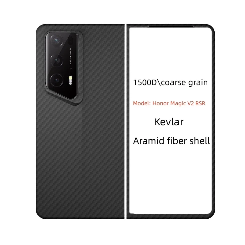 Deluxe 1500D Per Honor Magic V2 Rsr Schermo Pieghevole Custodia Per Telefono In Kevlar Magic V2 Rsr Custodia In Fibra Aramidica Cover Posteriore In Fi