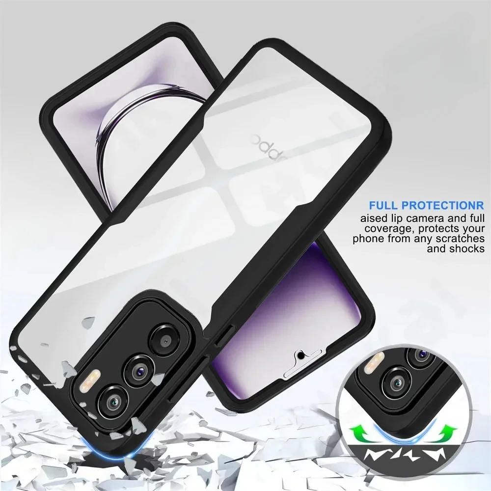 Sleek 3-in-1 360° Full Protection Acrylic + TPU Phone Case