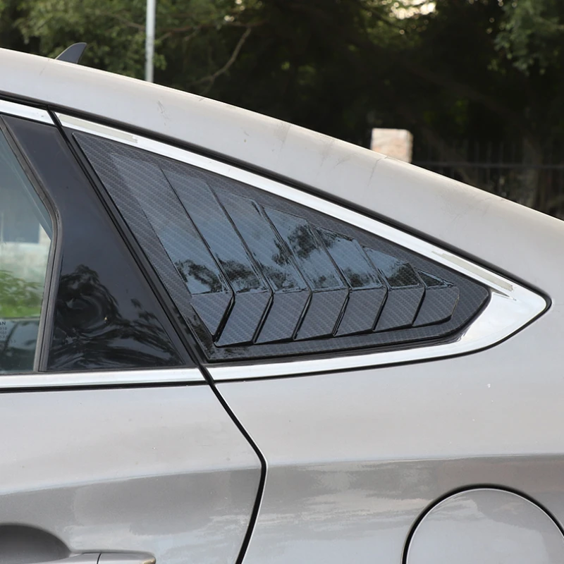 

carbon fiber texture Shutters For Changan EADO plus 2020-2022 Car Rear triangular glass window trim frame
