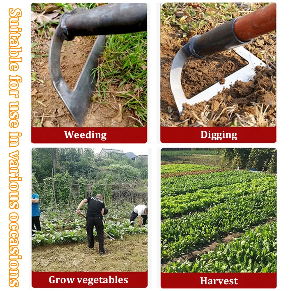 Handheld Hollow Hoe Agricultural Weeding Hoe Gardening Weeding Soil Tools Backyard Weeding, Loose Farm Growing 3