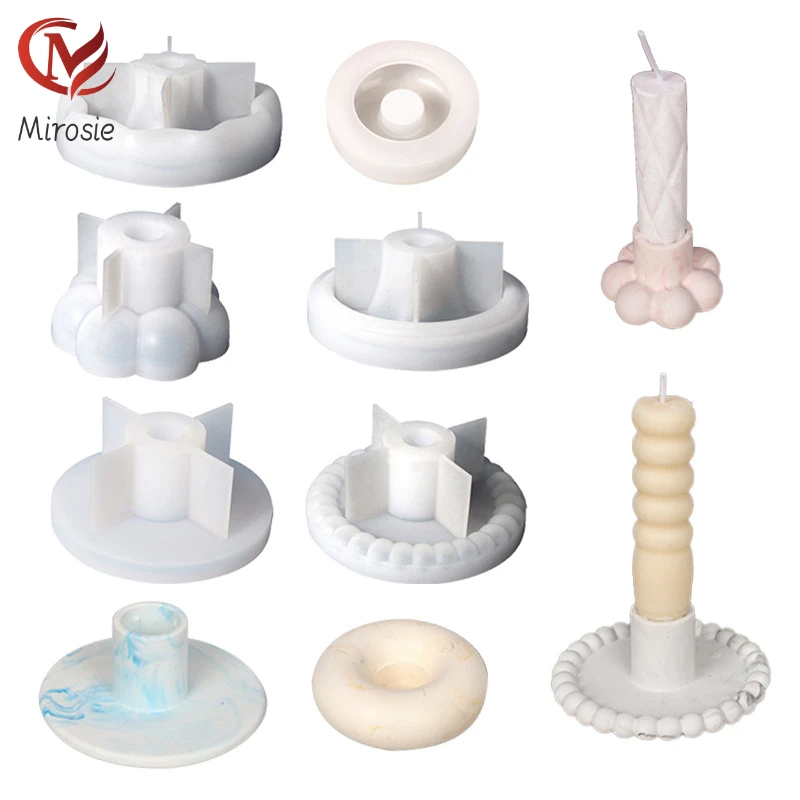

Mirosie Diy Epoxy Mold 6 Types of Candle Holder Scented Candle Silicone Mold Mirror Resin Molds Candle Molds for Candle Making
