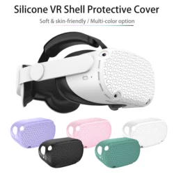 Silicone Protective Cover for Oculus Quest 2 VR Headset Protection Case Anti-Scratches Shell for Oculus Quest 2 Accessories