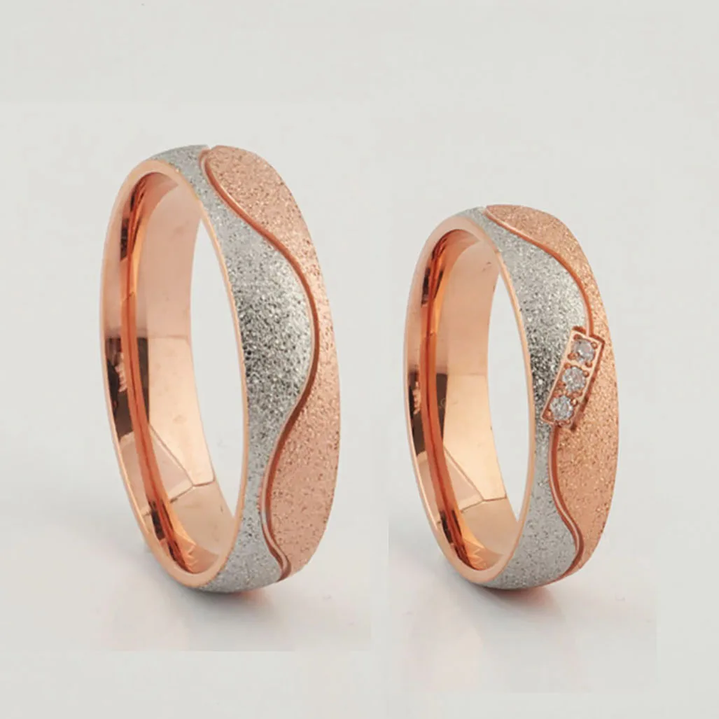 

Marriage wedding rings for men and women lover's alliance couples 14k rose gold filled jewelry fashion jewelry finger ring