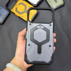 Premium Magnetic Wireless Charging Anti - Drop Phone Case, Designed - iPhone 15 Plus (GRAY)