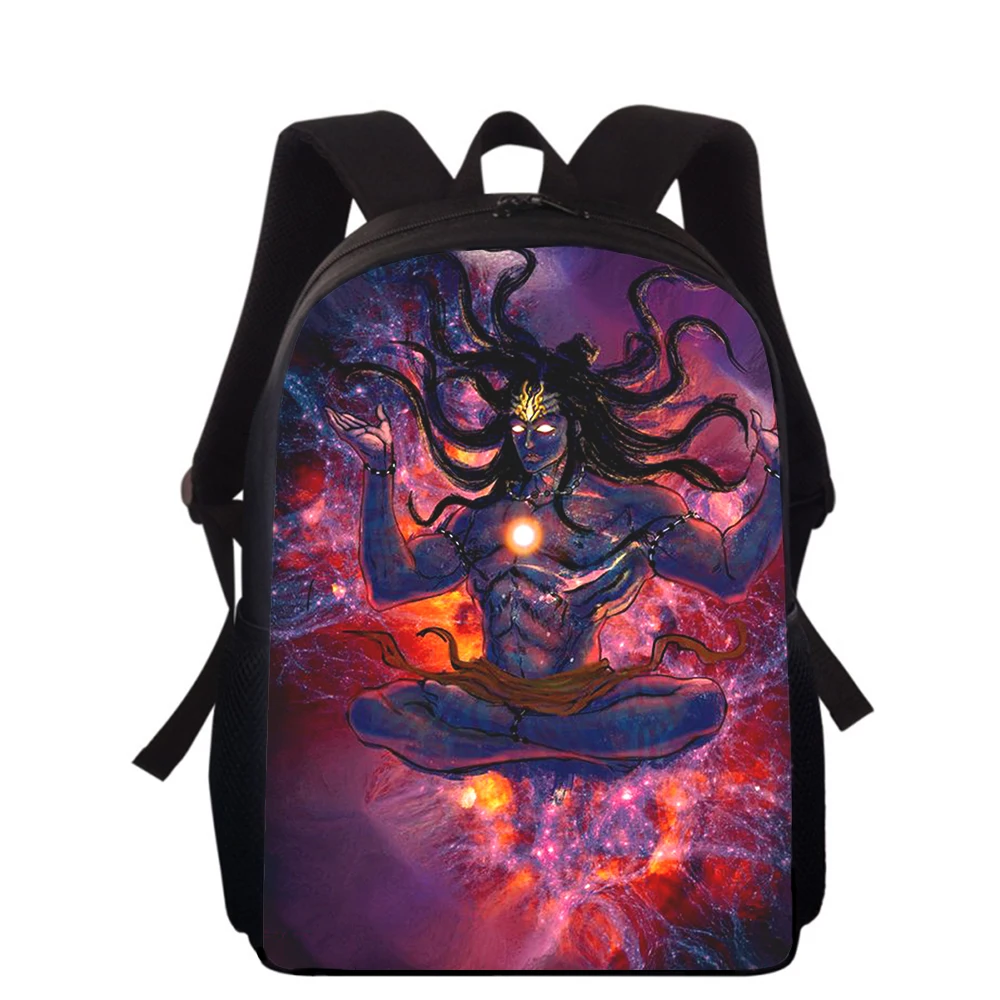 Shiva 15” 3D Print Kids Backpack Primary School Bags for Boys Girls Back Pack Students School Book Bags