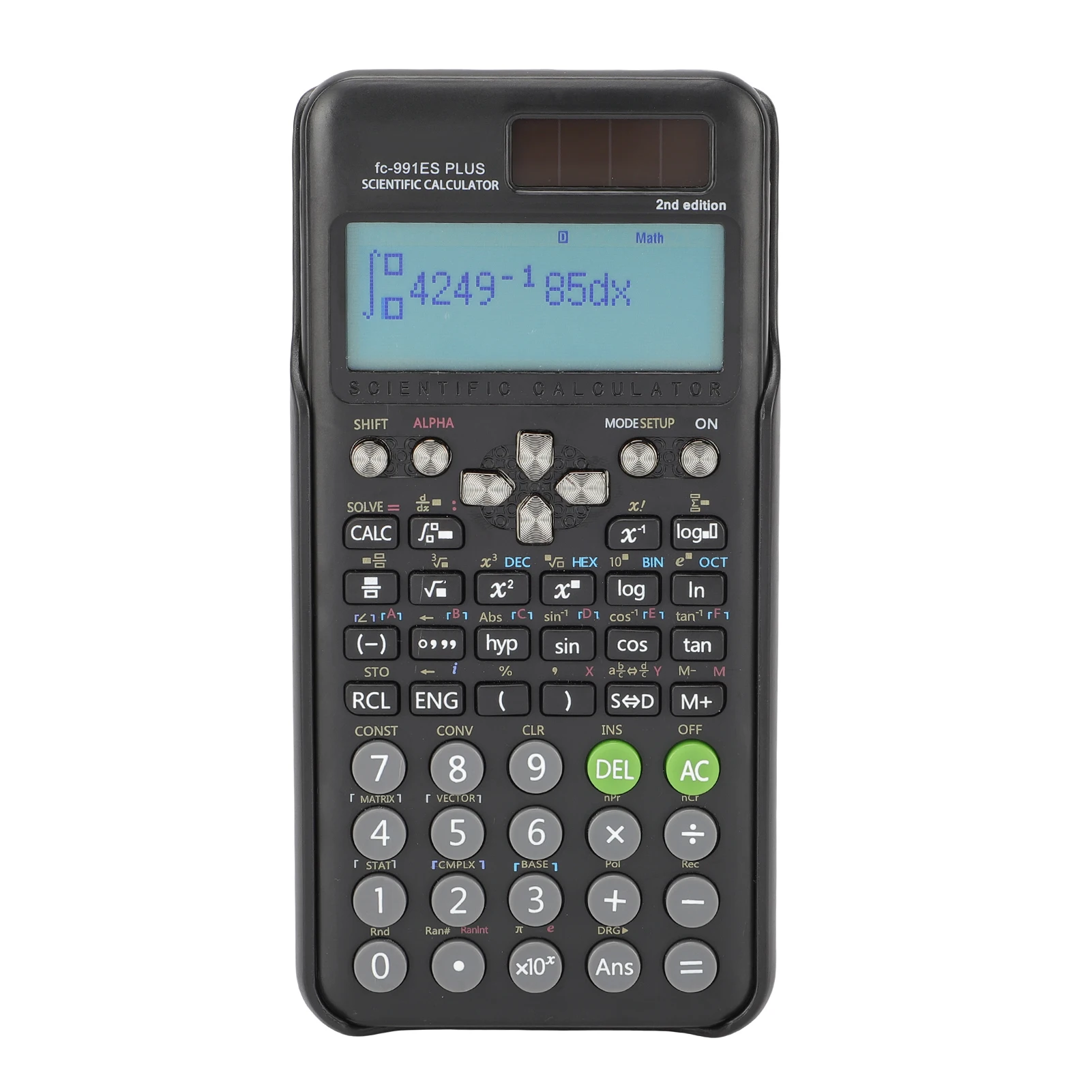Scientific Calculators Math Calculator with 417 Function 10+2 Digits Display Dual Power Supply Ideal for Teachers College Studen - 4