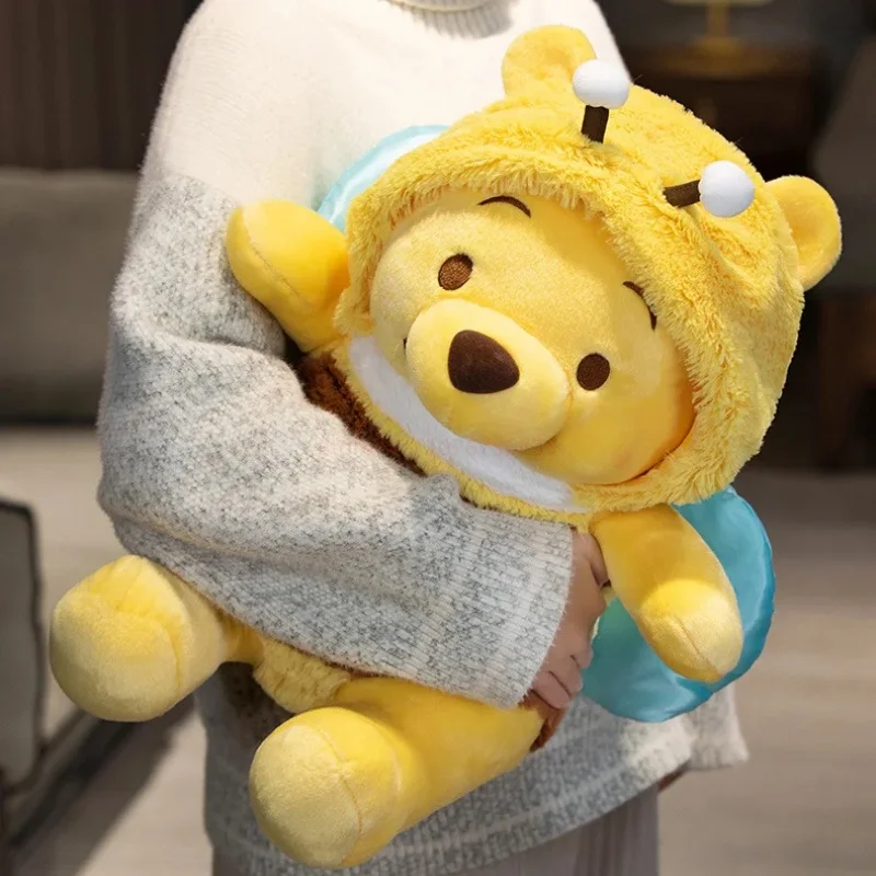 25/35/50Cm Genuine Disney Bee Winnie The Pooh Peluche Cuscino Kawaii Cute Anime Bear Bambola Di Pezza Compleanno Xmas Girl Gift Toys
