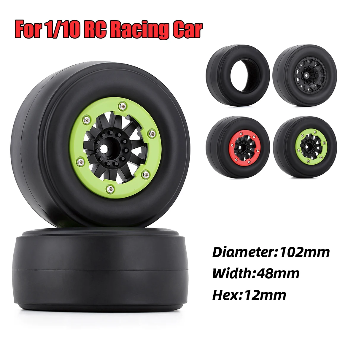 

RC Car Wheels and Tires 1/10 Scale 12mm Hex for Dji Mini 3 Pro Accessories Traxxas WltoysShort-course Truck RC Drag Racing Tires