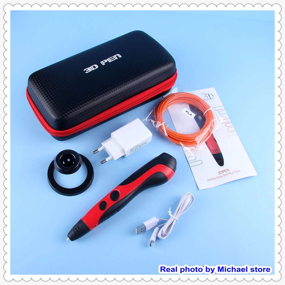 3D Pen Kids 3 Speed Adjustable 3D Printing Pen LCD Screen DIY Drawing Pens PLA Filament Children Toys Girls and Boys Gifts