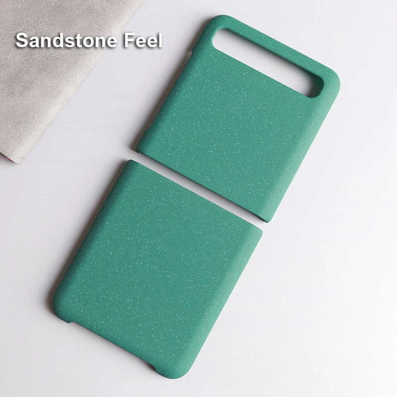 Per Samsung Galaxy Z Flip 5 4 3 2 Custodia Sand Matte Hard Pc Full Protect Anti-Caduta Copertura Antiscivolo Pieghevole Flip Phone Shell Fundas