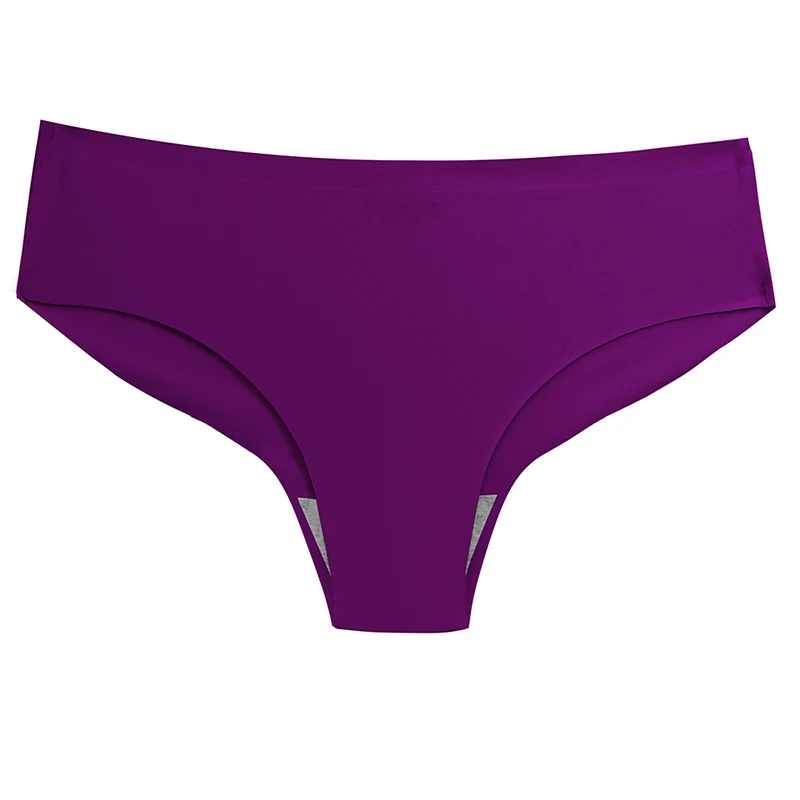 Luxurious Seamless Silk Satin Women's Briefs - Soft Lingerie Panty in XXL