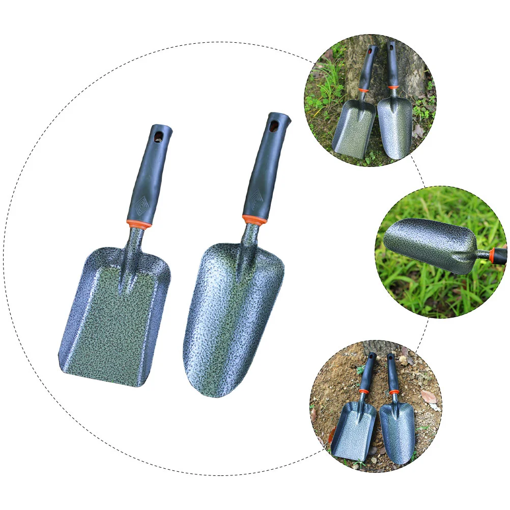 2PCS Iron Thickening Fertilizing Gardening Balcony Soil Loosening Tool Gardening Trowels Shovels