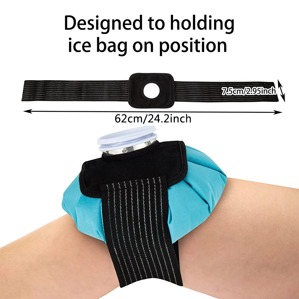 Bolsa de hielo reutilizable para lesiones: Ohuhu 3 paquetes de hielo frío  con bolsa de hielo para agua caliente y fría, terapia de alivio del dolor