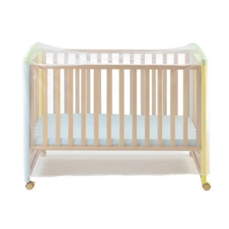 Crib Mosquito Net Summer Baby Bed Anti-mosquito White Mesh Cover Four Seasons Universal Foldable Breathable Crib Net 135*60*90CM 3