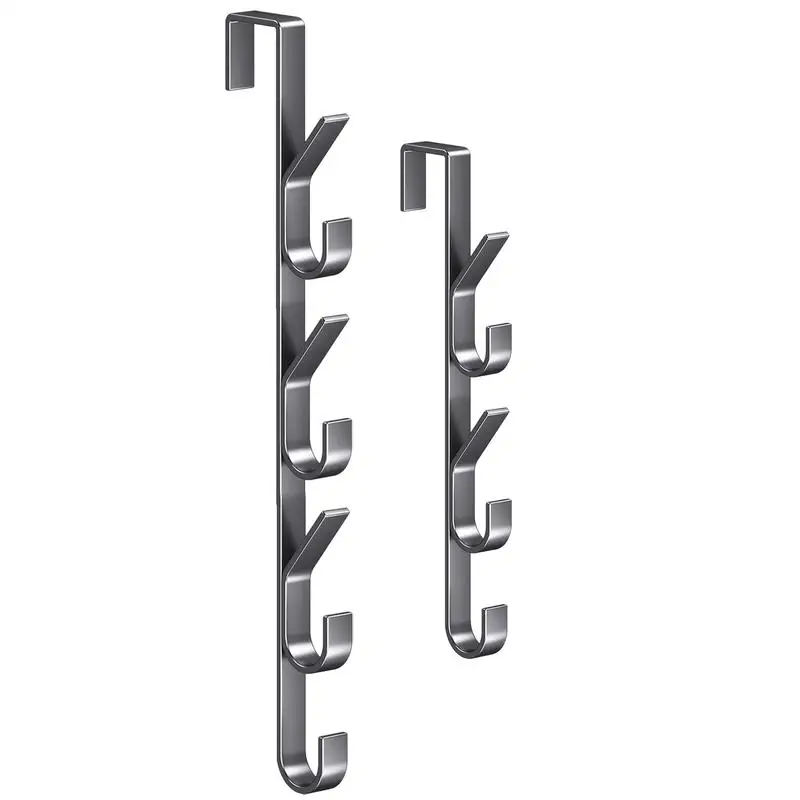 Storage Hook Door Hook Over Door Hooks Carbon Steel Sturdy Over The Door Hooks Multifunctional Clothes Hanger Space Saving Vertical Design Storage Hook