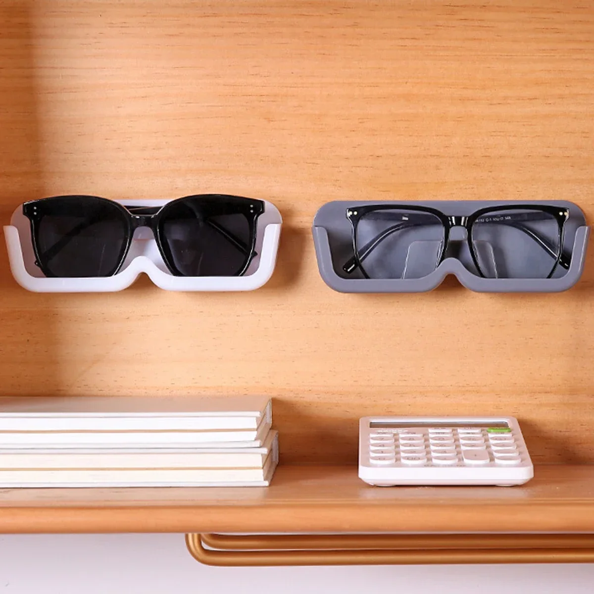 Glasses storage box wall-mounted punch-free glasses storage box sunglasses display stand decorative sunglasses rack 2