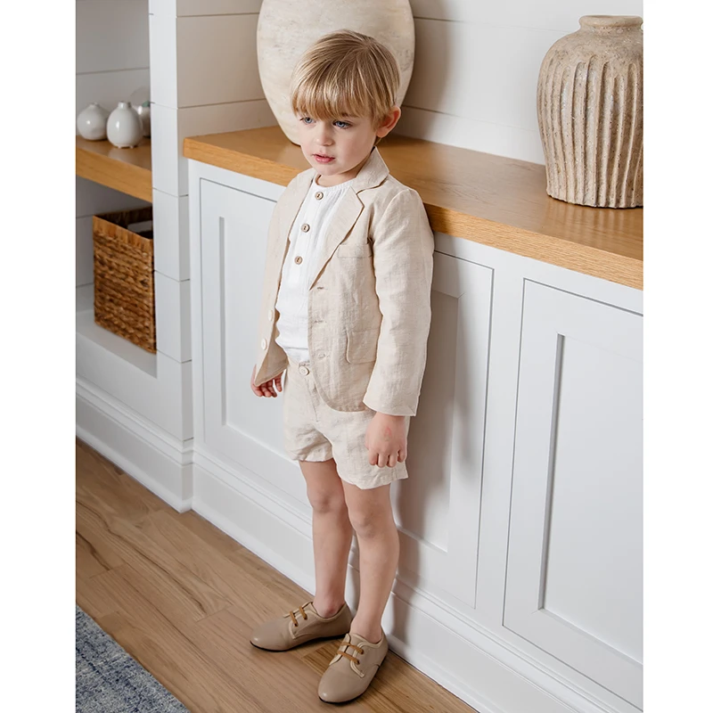 AP Boys SS24 Dressy Coordinates New Style Boys Fashion Blazer Cotton Children Overalls Kids Short Pants, #6606 3