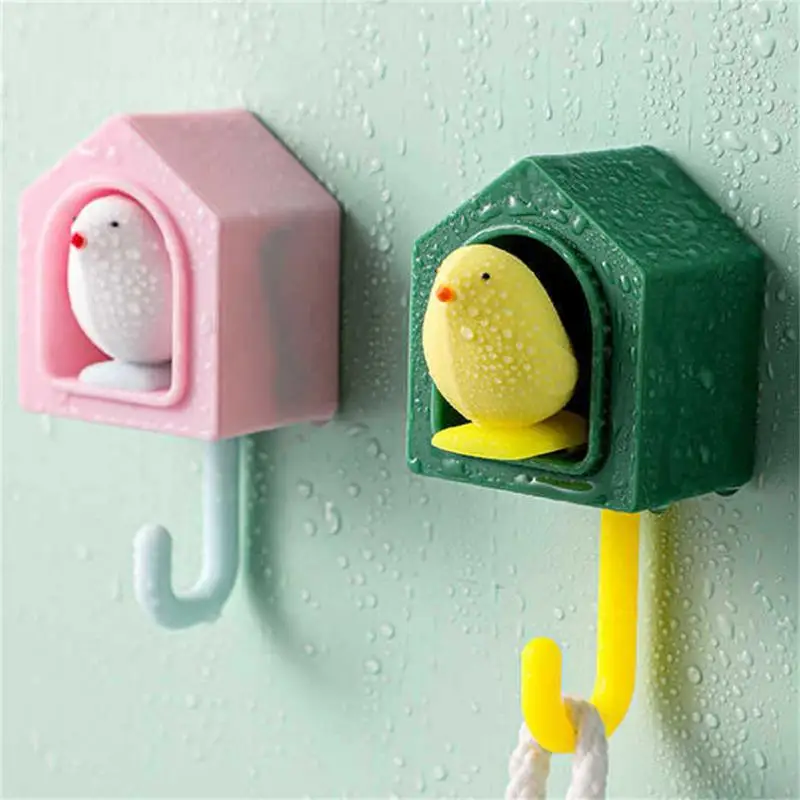 

Cute Hook Creative Seamless Hooks Key Holder Wall Mounted Adhesive Coat Hanger Umbrella Towel Rack Wall Organizer Home Decor